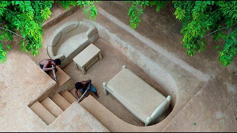 Building The Most Creative Private Underground Living Room In Underground House