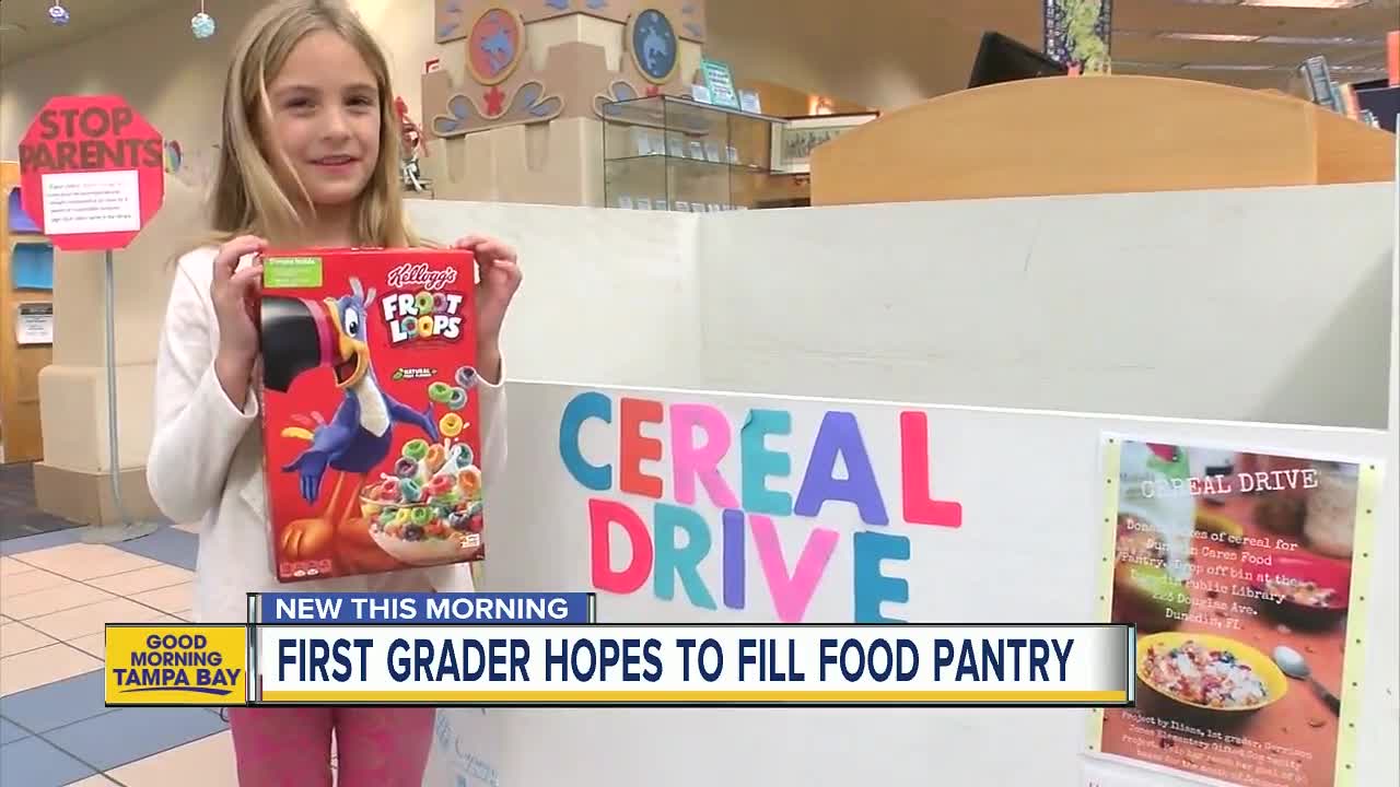 Dunedin girl leads cereal donation drive for the hungry