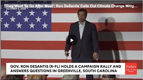 Ron DeSantis call out the green tyrants, saying: "They want to go after meat