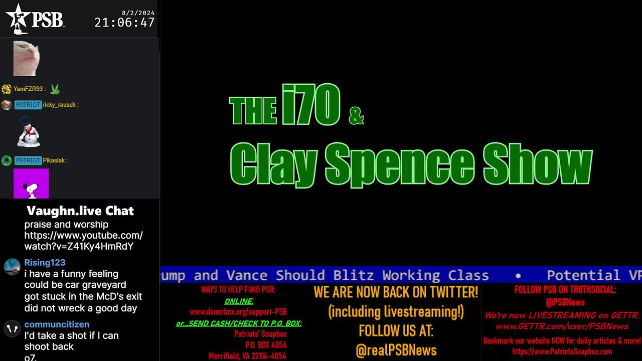 2024-08-02 21:00 EDT - The i70 and Coach Clay Show: