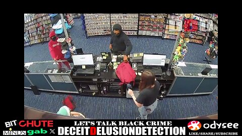 Black suspects rob video game store at gun point with white employees being held up