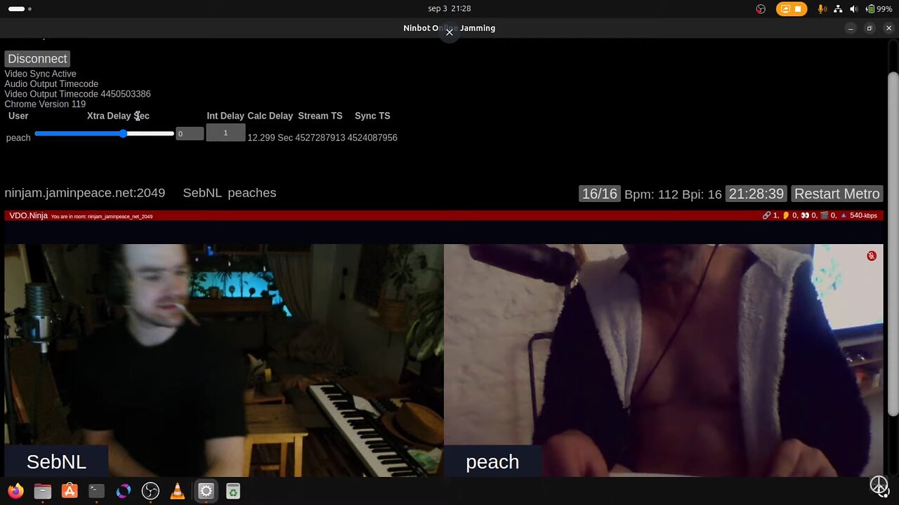 [SebNL] Video sync test #5 + improving my setup + Having fun with THA PEACH