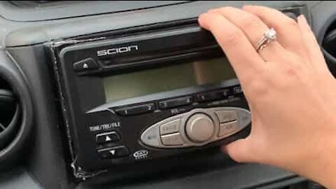Inventive way of hiding a car radio