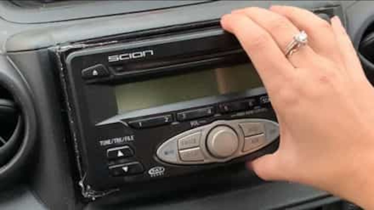 Inventive way of hiding a car radio