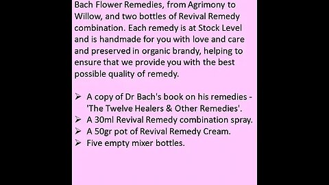 25ml BACH REMEDY COLLECTION SET - CRYSTAL HERBS