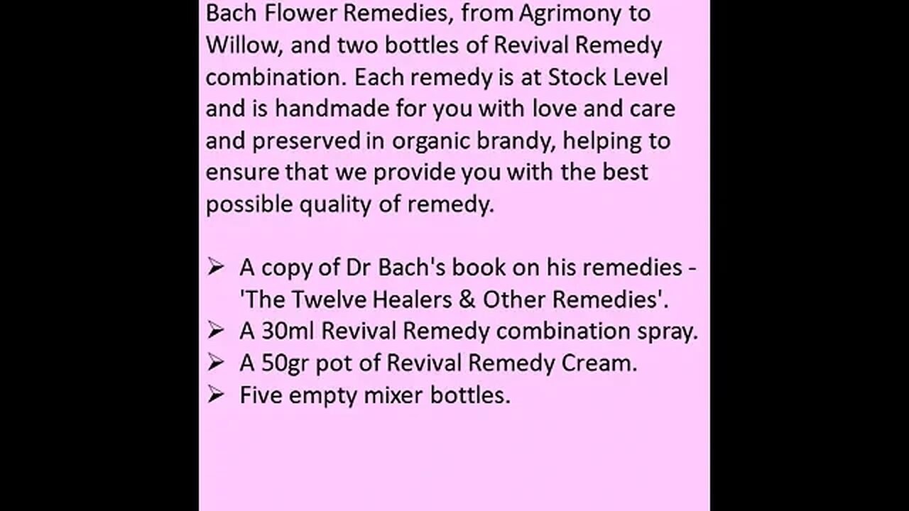 25ml BACH REMEDY COLLECTION SET - CRYSTAL HERBS