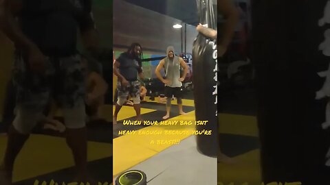 Ex NFL Offensive Tackle vs 300 (+170) lb heavy bag
