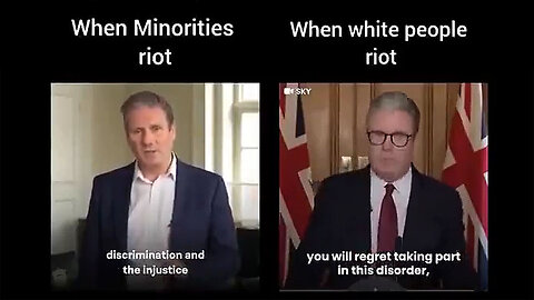 Compare the Official UK Government responses to BLM Riots VS Whites Riots! 😠