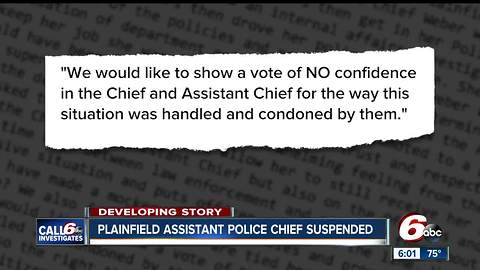 Plainfield police say assistant chief's suspension makes 'mockery' of alcohol policy