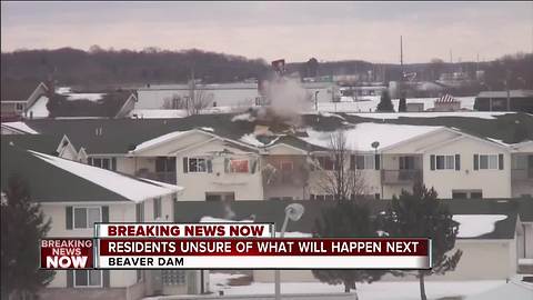 Displaced residents after apartment explosion unsure of what will happen