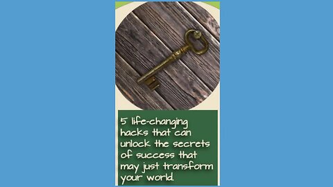 5 life changing hacks to improve your life! #hacks #life #success #happiness
