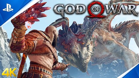 God of War 4 - Dragon Boss Fight (God of War 2018) PS4 Pro