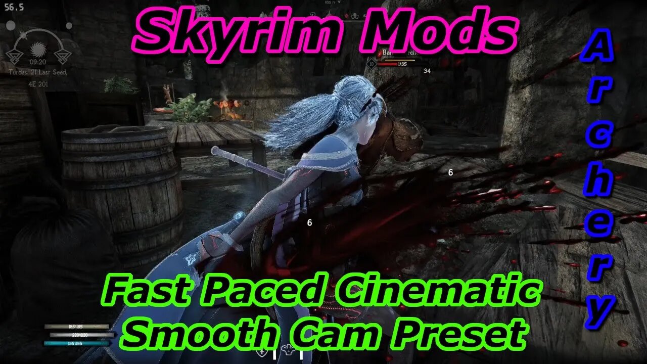 Skyrim Mods : Fast Paced Cinematic Smooth Cam Preset Pt.2 Archery