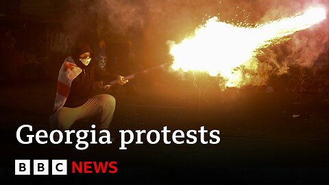 Georgians risk serious injury and jail in fresh pro-EU protests | BBC News