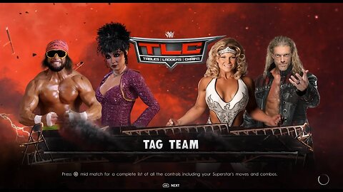 WWE 2k22 Macho & Sherri vs Edge & Beth
