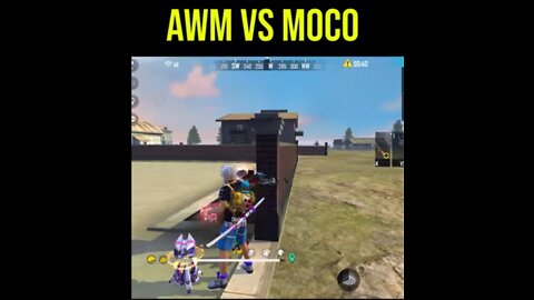 AWM Headshot and MOCO Knockdown Best Free Fire Moment - Garena Free Fire #Shorts #Short