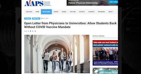 Physicians To Universities: Allow Students Back Without Covid Vaccine Mandate