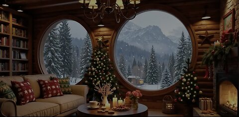 Cozy Winter Ambience With Fireplace Soft Piano Jazz with Sounds