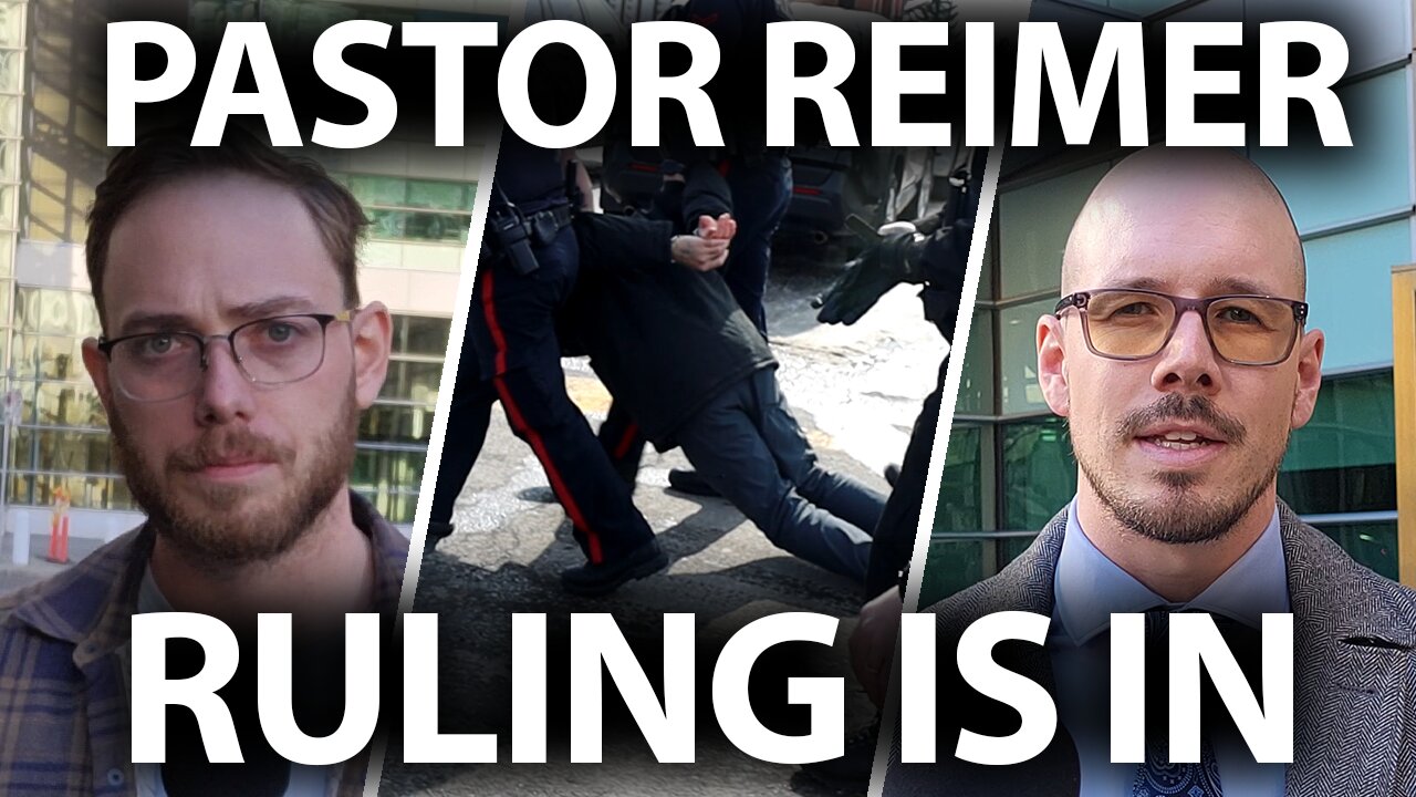 Drag queen story time protester Pastor Derek Reimer reacts to guilty ruling