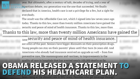As GOP Replacement Drive Stalls, Obama Defends His Healthcare Plan
