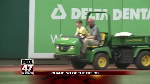 How Cooley Law School Stadium flips from baseball to soccer