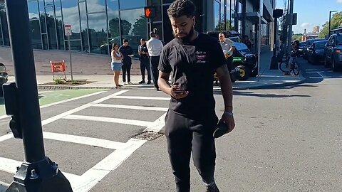 Boston police fire and EMS respond to a pedestrian struck at Dimock and Columbus