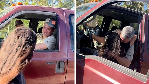 Heartwarming Reunion: Daughter surprises dad after months apart