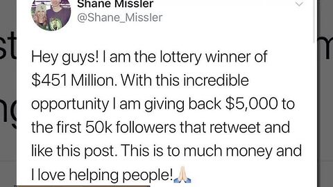 Hoax claims to give away Mega Millions winnings