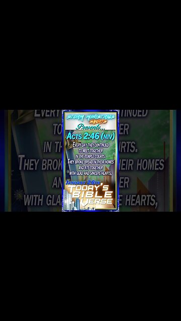 01.26.2023 | STORM MINISTRIES | Daily Bible Verse | Acts 2:46 (NIV) | #shorts