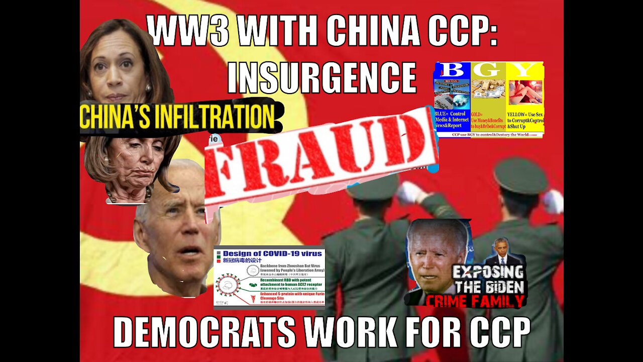 ALERT: CCP INSURGENCY VIA BIDEN, DEM PARTY, MSM, Big Tech