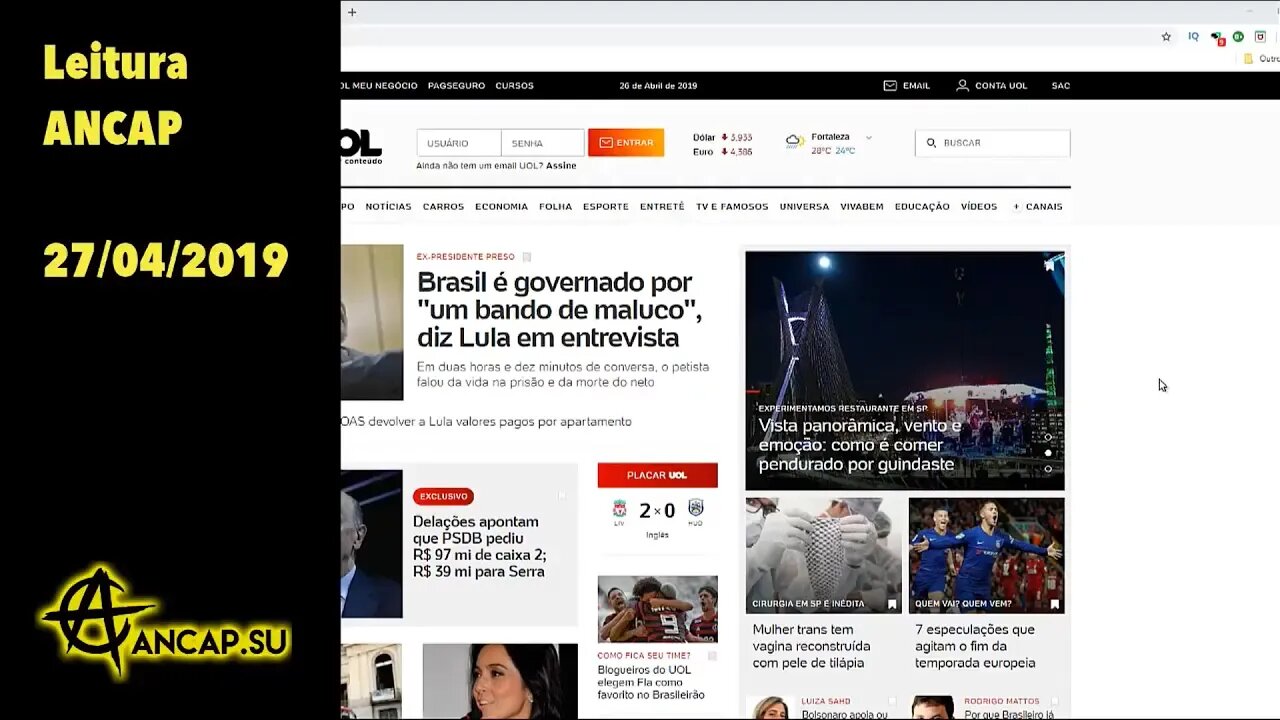 Lula confessa, Bolsonaro x humanas, privatização do MEC e Sri Lanka | Leitura ANCAPSU 27/04/19