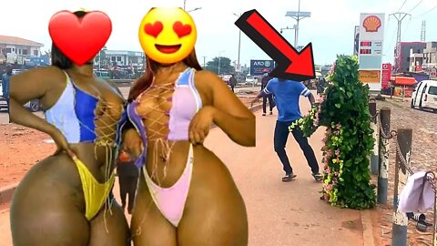 BEST FUNNY VIDEOS..BUSHMAN PRANK..TRASHMAN PRANK..SCARY SCARE PRANK..