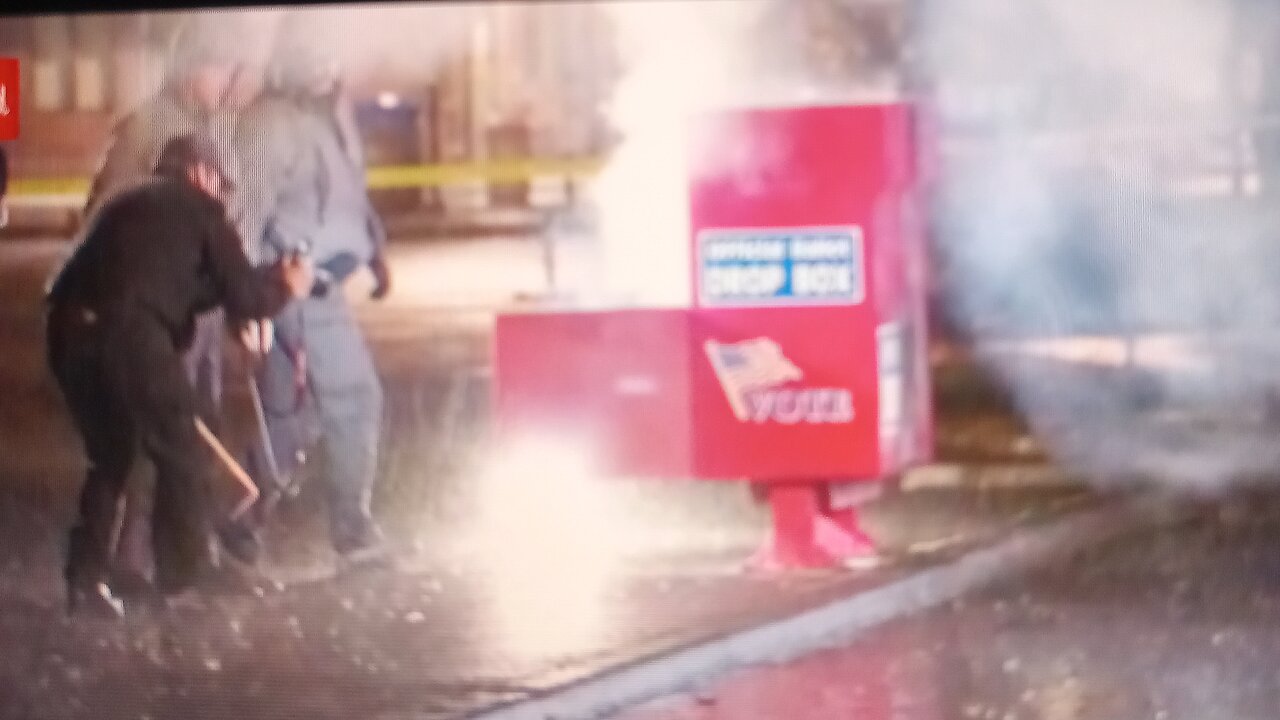 Ballot drop box set on fire