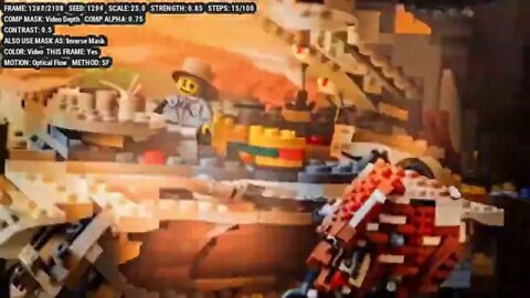Drone Flight Through Lego Cavern