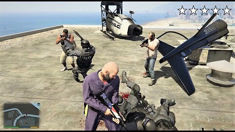 GTA 5 - Franklin, Michael and Trevor's Five Star Escape From Xero Gas # 152