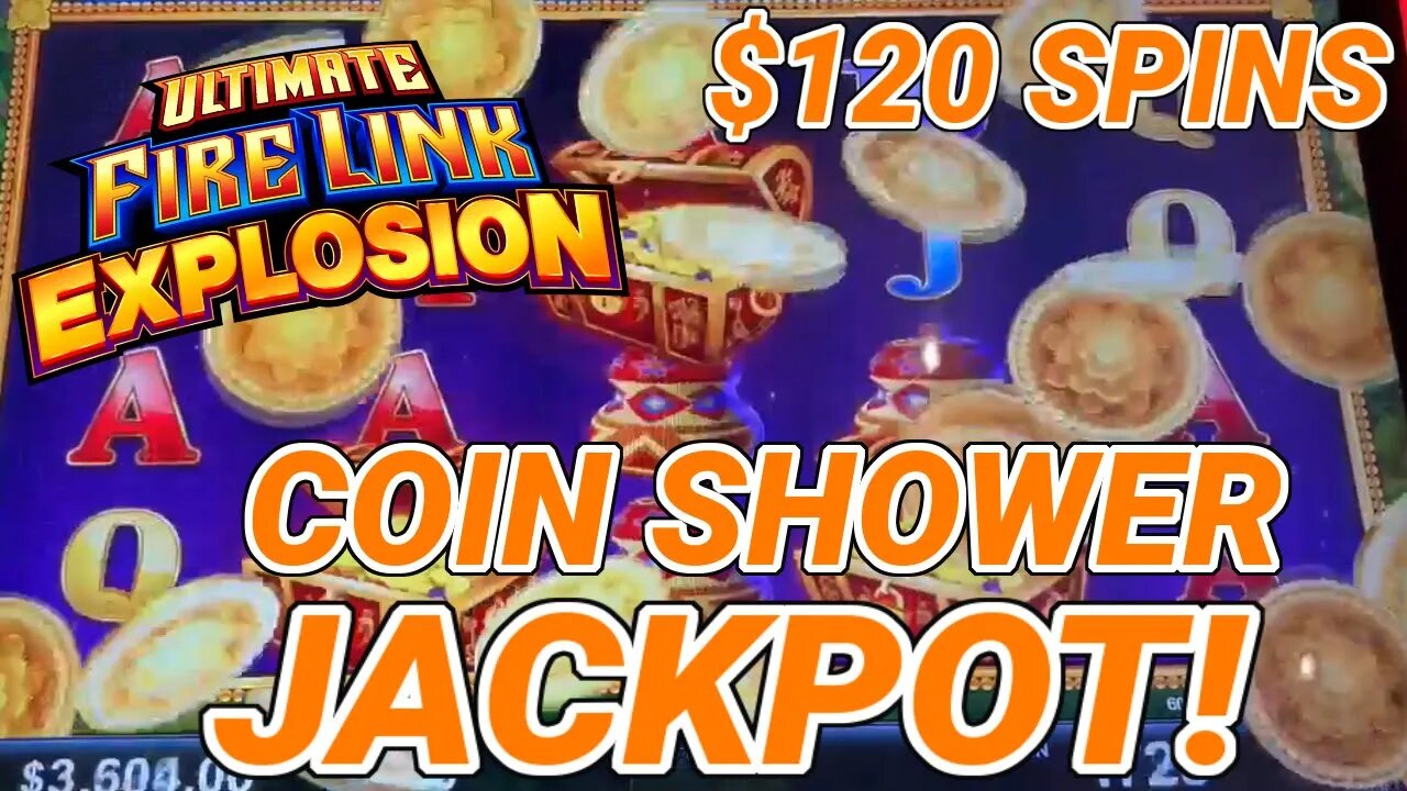 EXPOLSIVE JACKPOT!!! 🔥 HIGH LIMIT ULTIMATE FIRE LINK COIN SHOWER JACKPOT BETTING $120/SPIN!