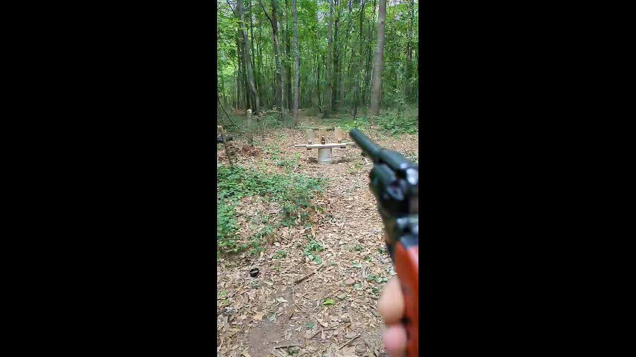 Cowboy pistol plinking