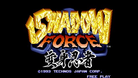 Shadow Force Arcade Game, Technos Japan 1993, playthrough