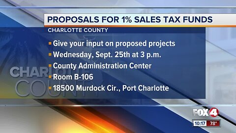 Charlotte County to discuss projects for 1% sales tax funds