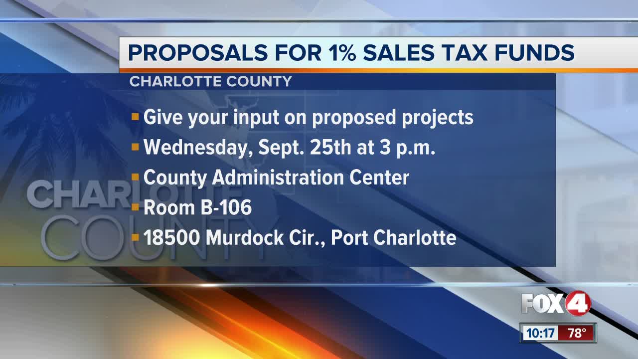 Charlotte County to discuss projects for 1% sales tax funds