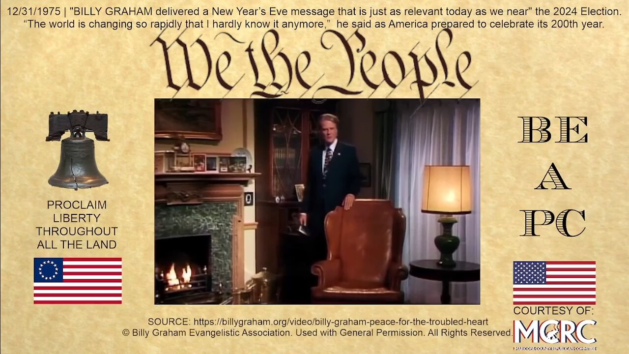 MCRC Shares Billy Graham Bicentennial Eve Address
