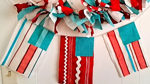 Fabric Flag Garland | Fabric Craft | 4th of July