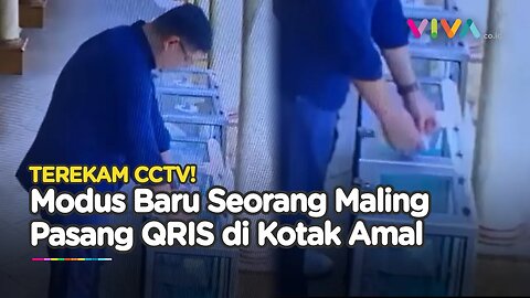 Pria Misterius Ketangkap CCTV Tempel QRIS Palsu di Kotak Amal Masjid