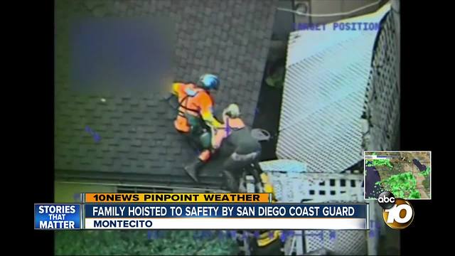 Family hoisted to safety by San Diego Coast Guard