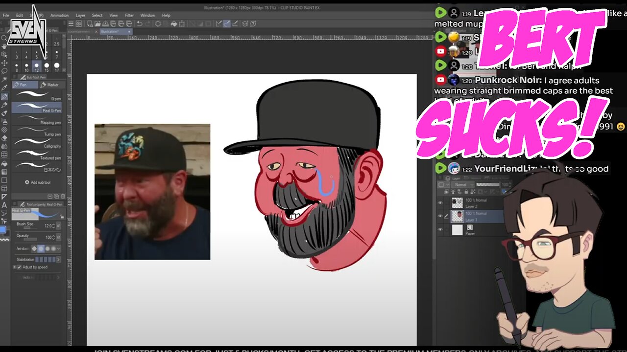 BERT KREISCHER SUCKS! ART STREAM