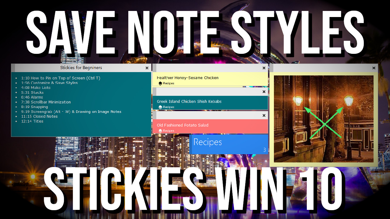 How to Save Custom Sticky Note Color Styles in Stickies for Windows 10