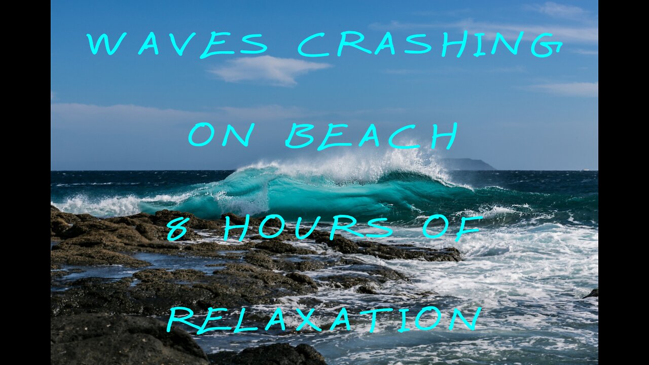 Waves Crashing black screen 8 hours of soothing sounds