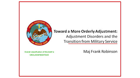 Transitioning Out of the Military and Adjustment Disorders