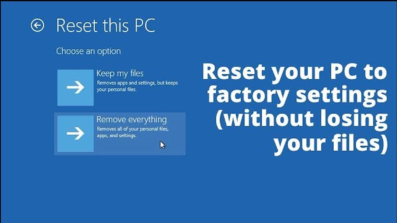 Windows 10: Reset your PC to factory settings (without losing your files)