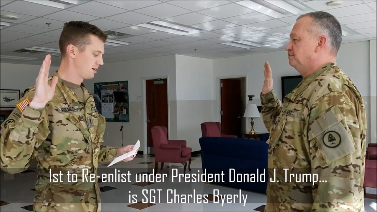 1ST TO ENLIST UNDER CIC TRUMP? Watch Moving Oath of Enlistment